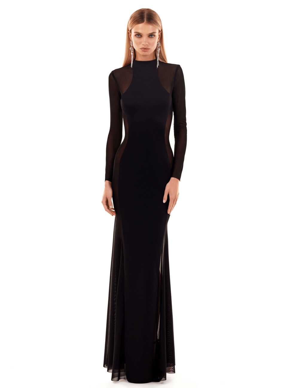Milla Showstopper black dress with semi-transpare… - image 2
