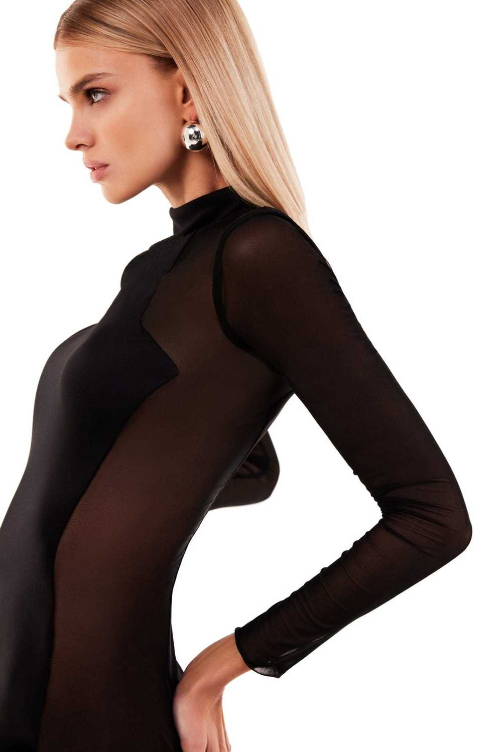 Milla Showstopper black dress with semi-transpare… - image 6