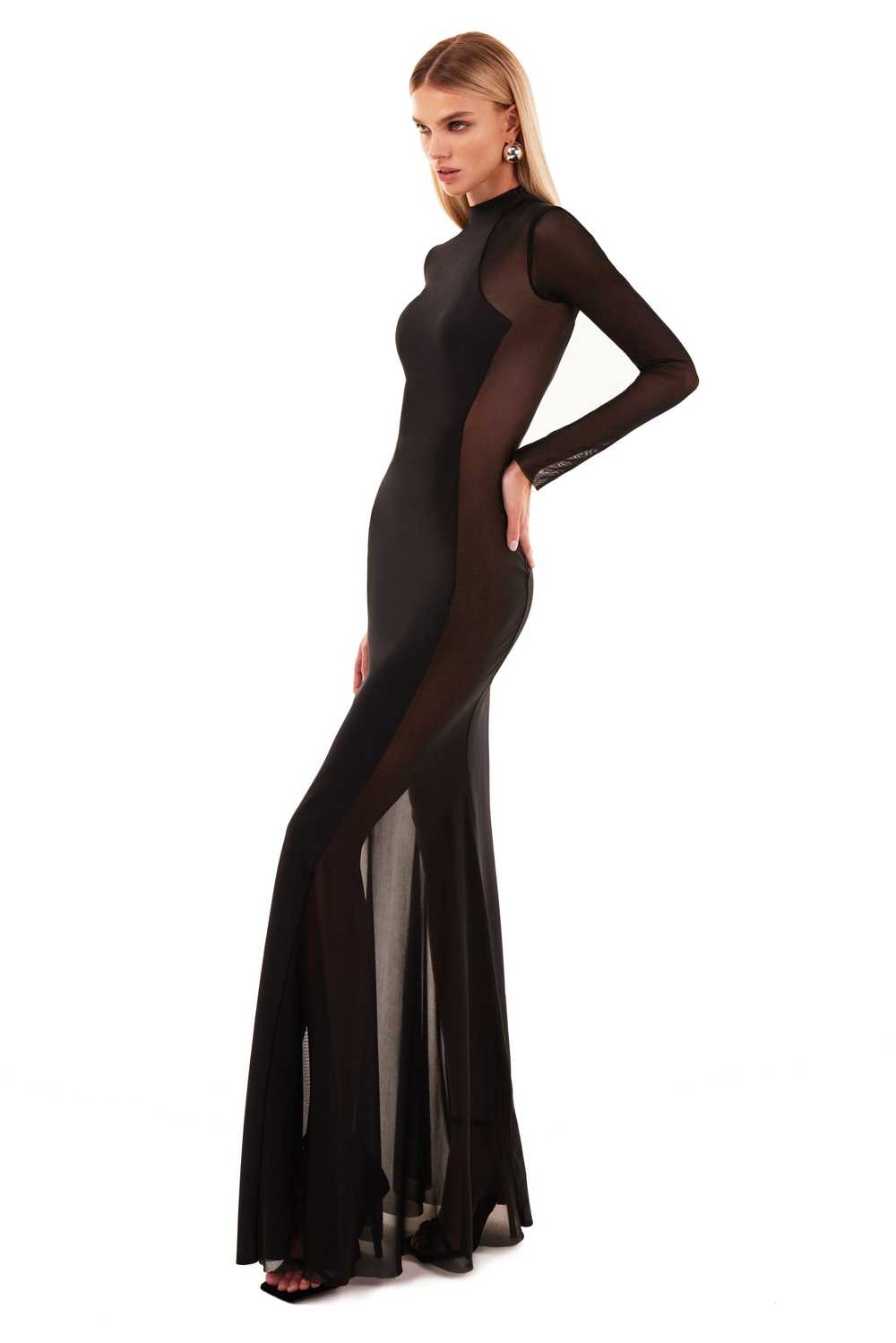 Milla Showstopper black dress with semi-transpare… - image 8