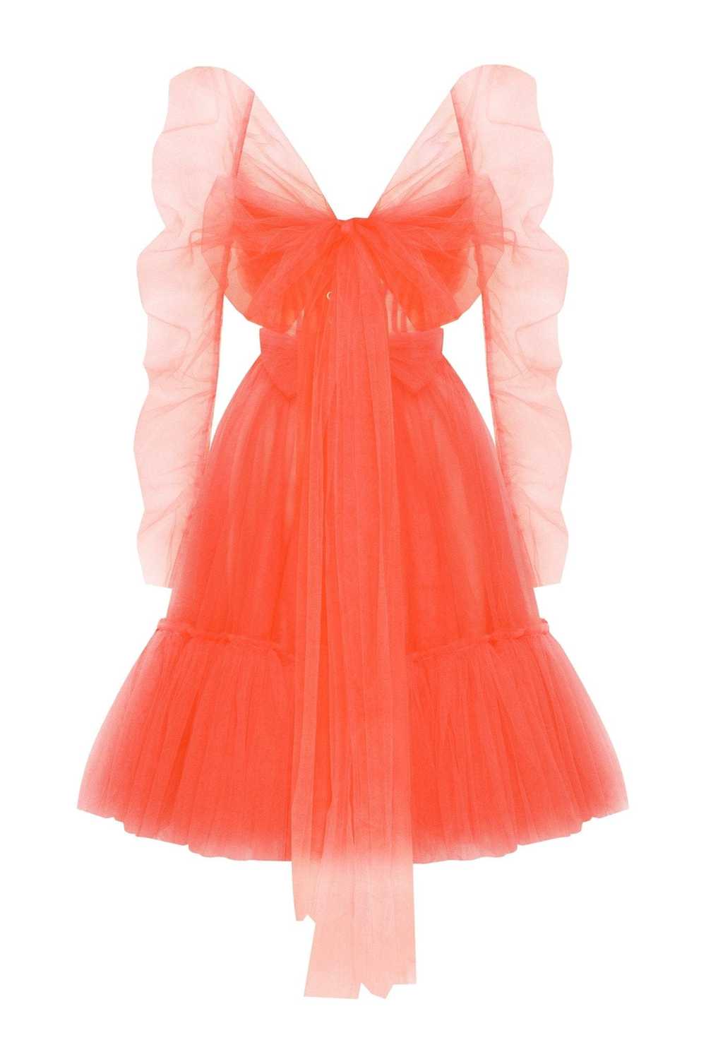 Milla Passion Strapless Tulle mini dress in red c… - image 3