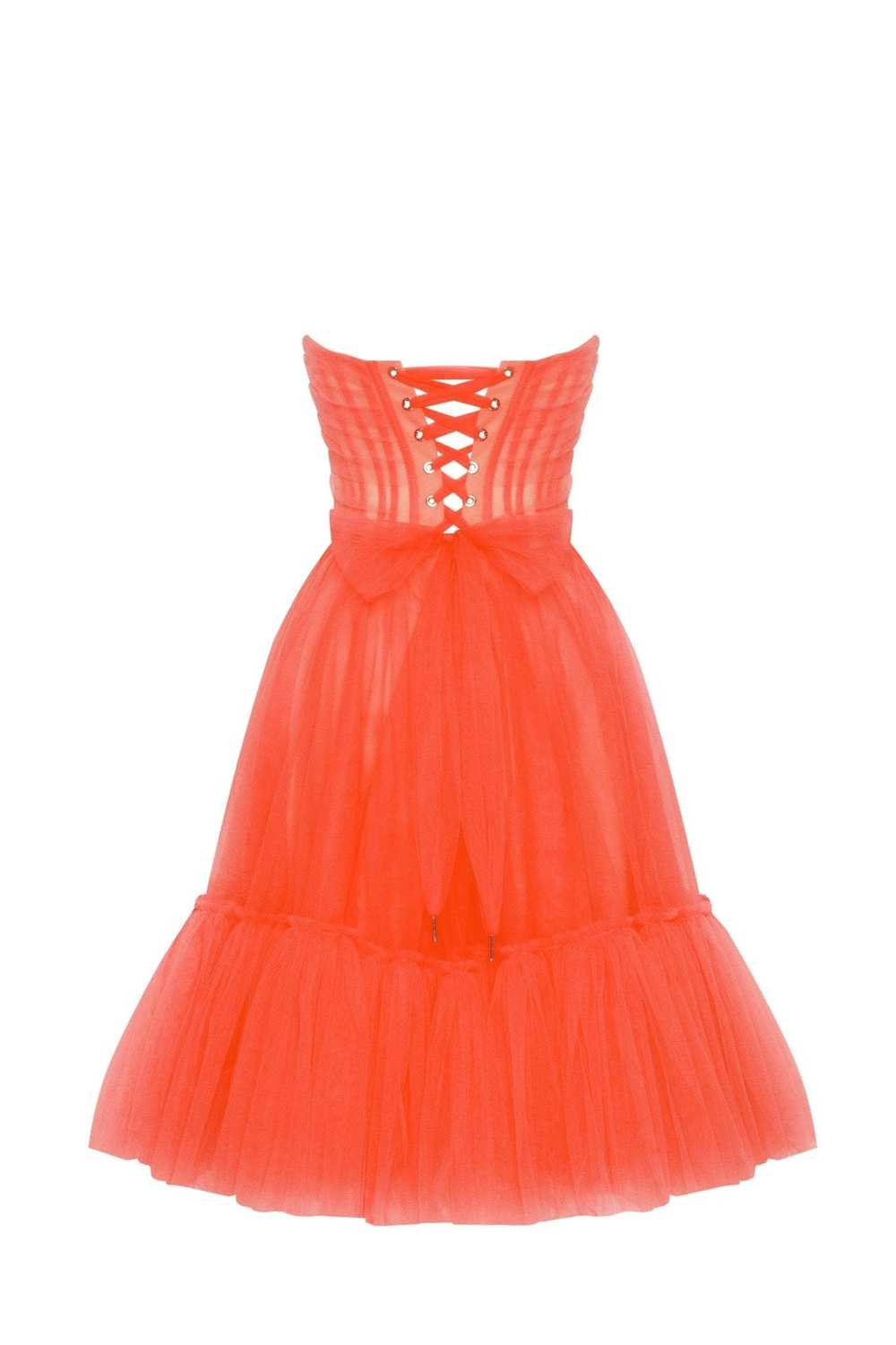 Milla Passion Strapless Tulle mini dress in red c… - image 6