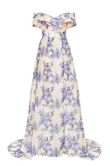 Milla Hydrangea Chic off-the-shoulder floral maxi… - image 1