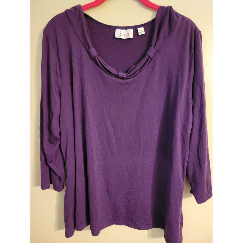 Denim & Co. Denim & Co Purple Top XL - image 1