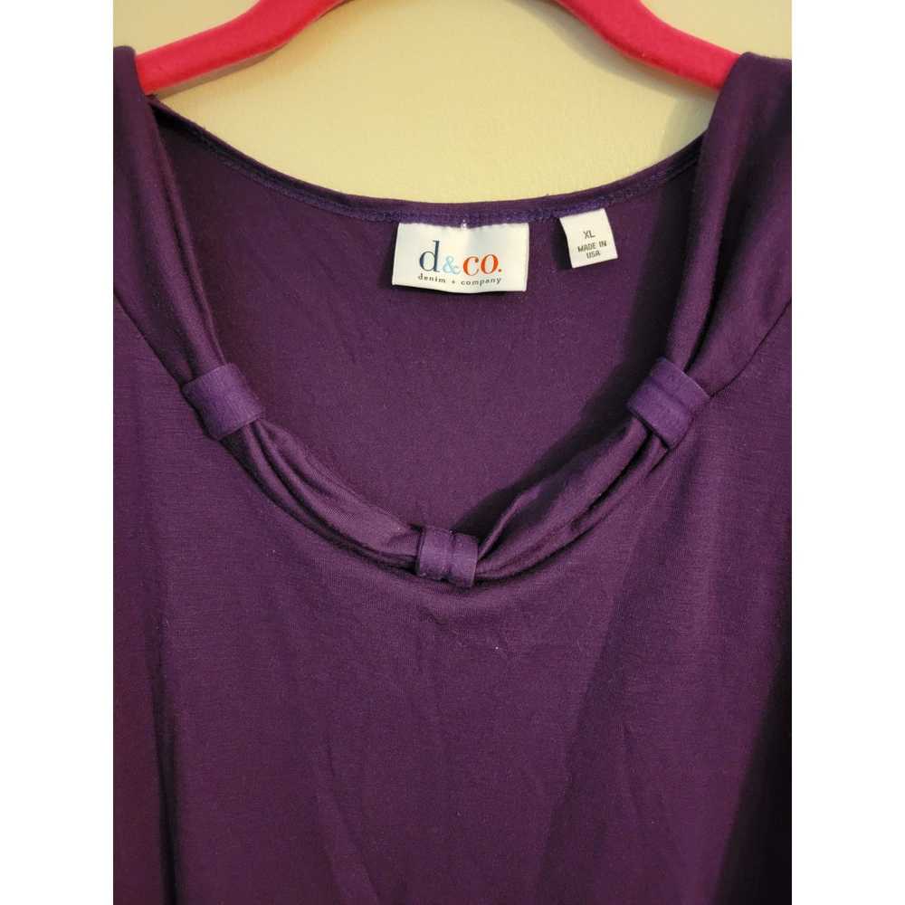 Denim & Co. Denim & Co Purple Top XL - image 2