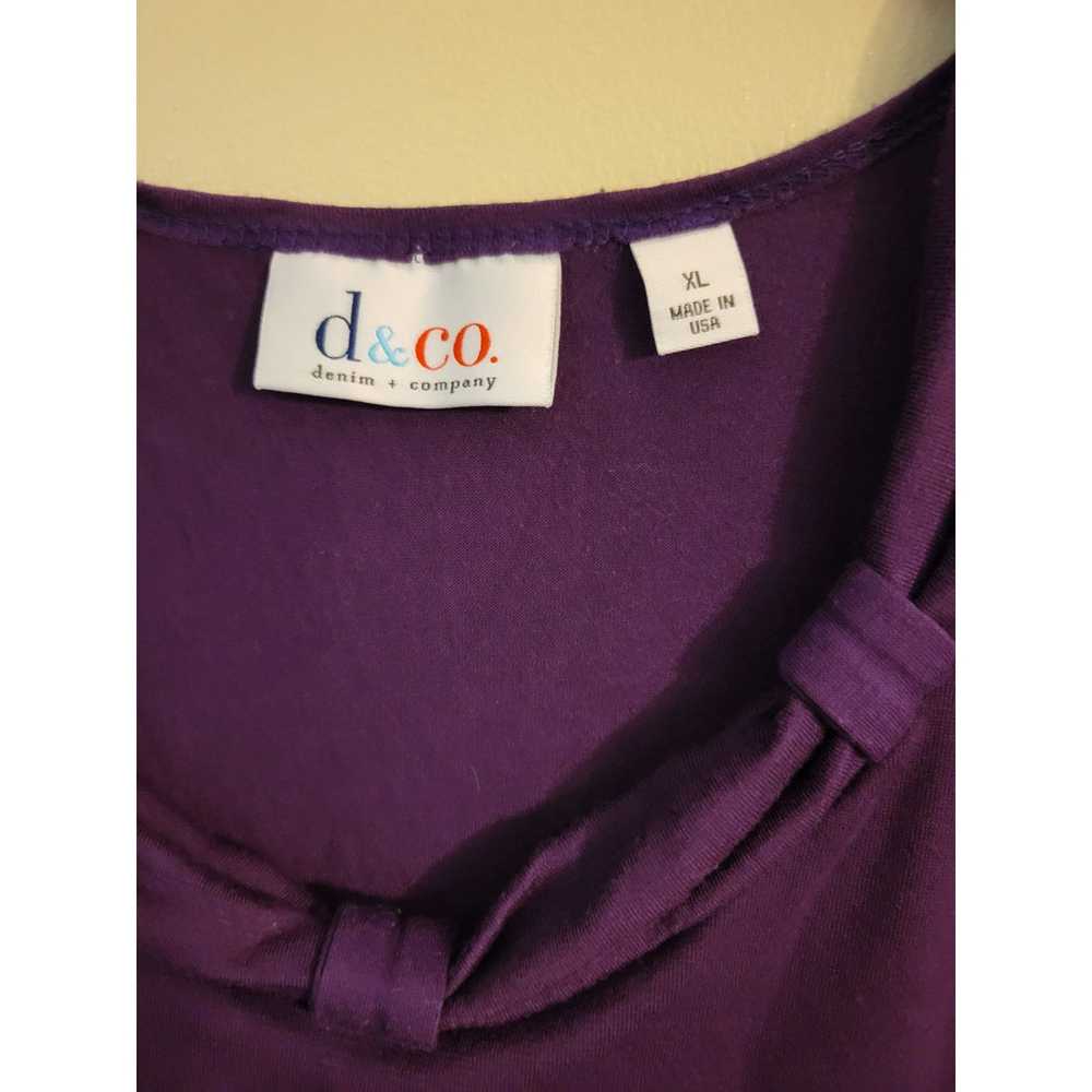 Denim & Co. Denim & Co Purple Top XL - image 4