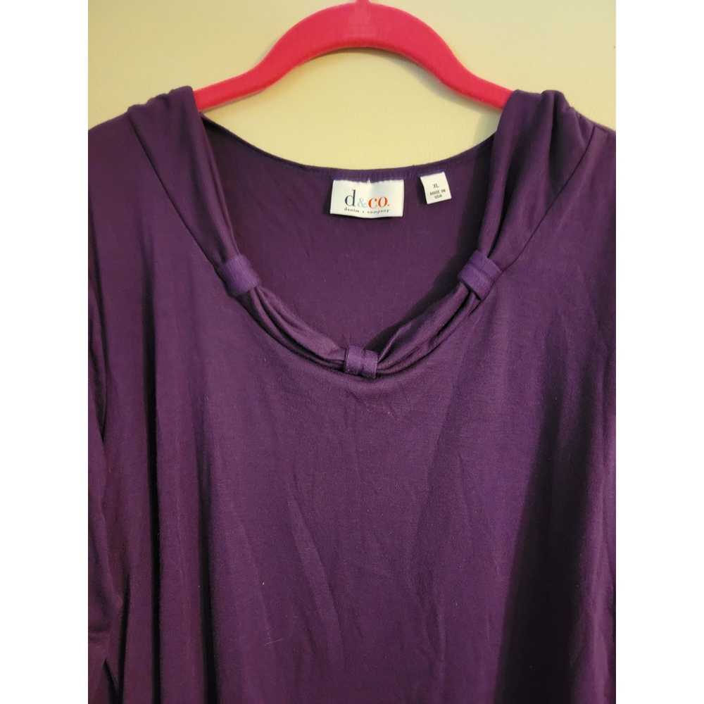 Denim & Co. Denim & Co Purple Top XL - image 6