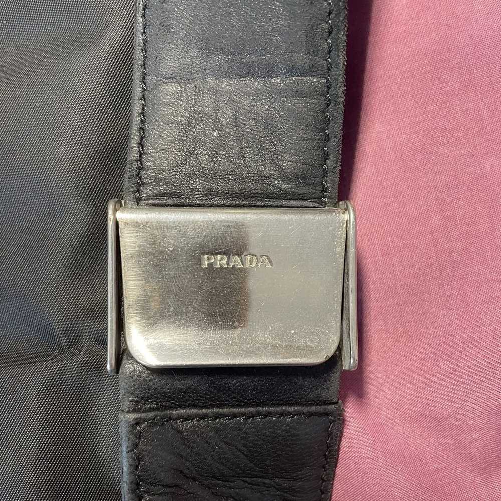 Prada Prada Tessuto Nylon Saffiano Leather Should… - image 12
