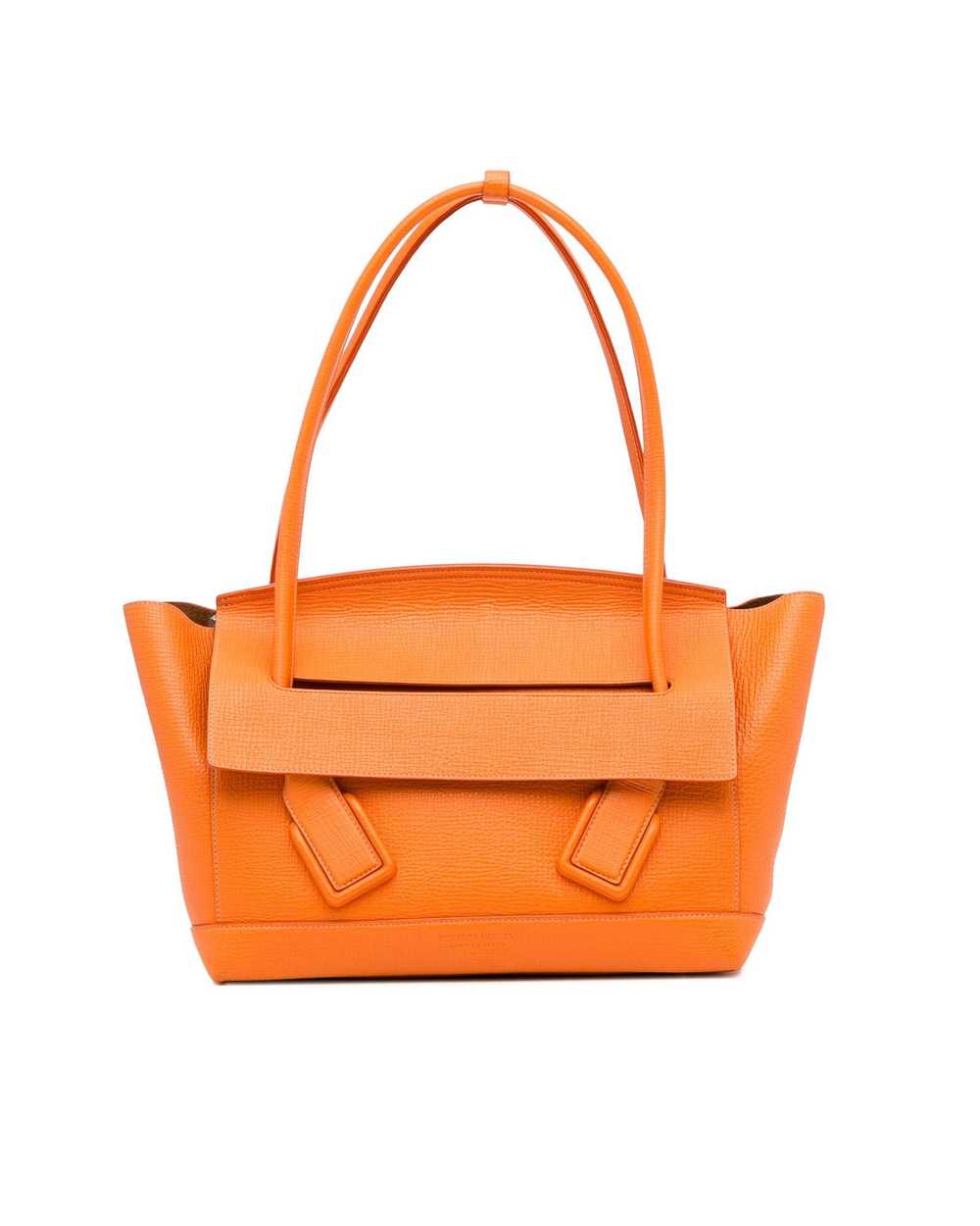 Bottega Veneta Leather Medium Flap Handbag with S… - image 1