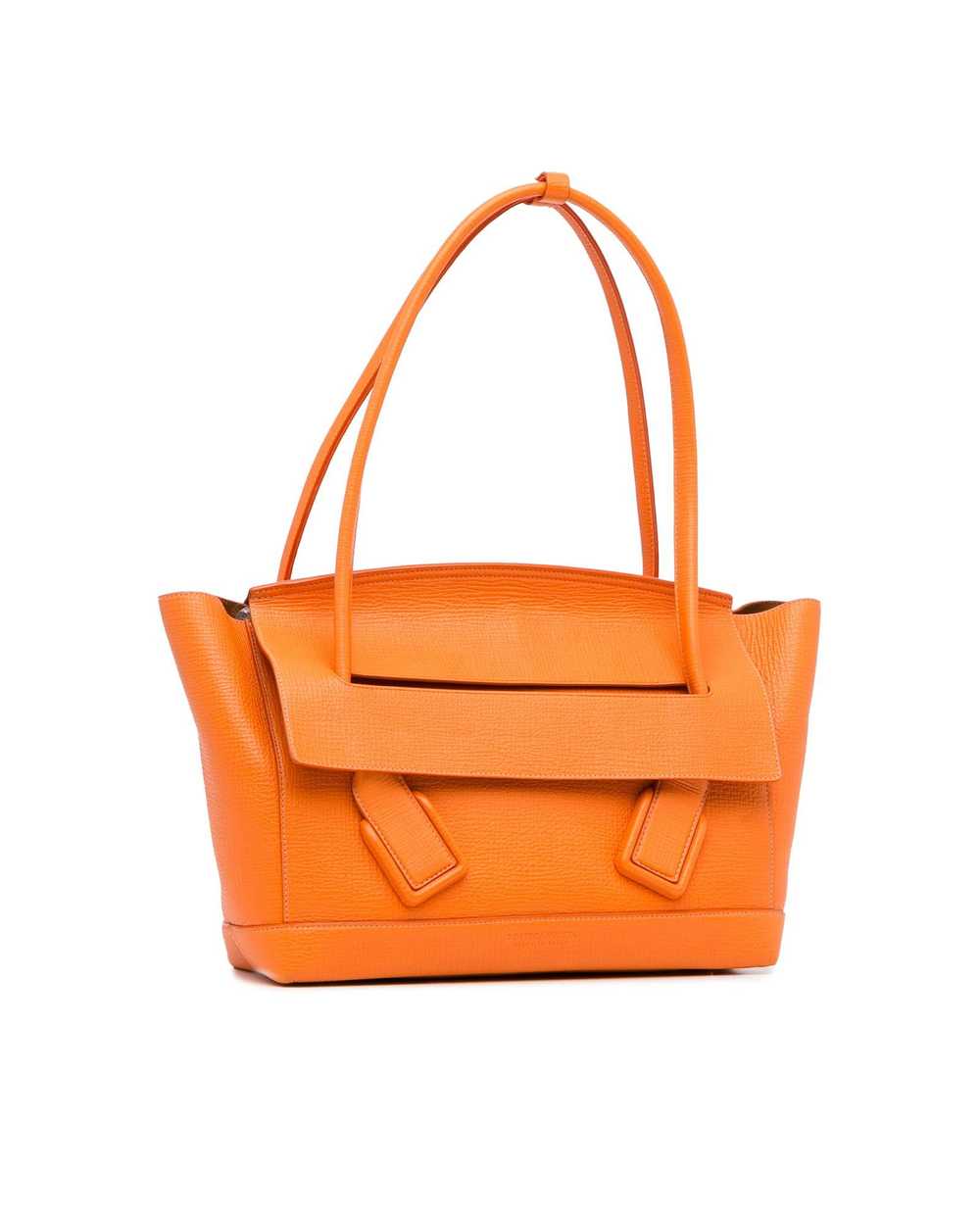 Bottega Veneta Leather Medium Flap Handbag with S… - image 2