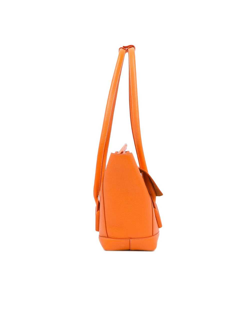 Bottega Veneta Leather Medium Flap Handbag with S… - image 3