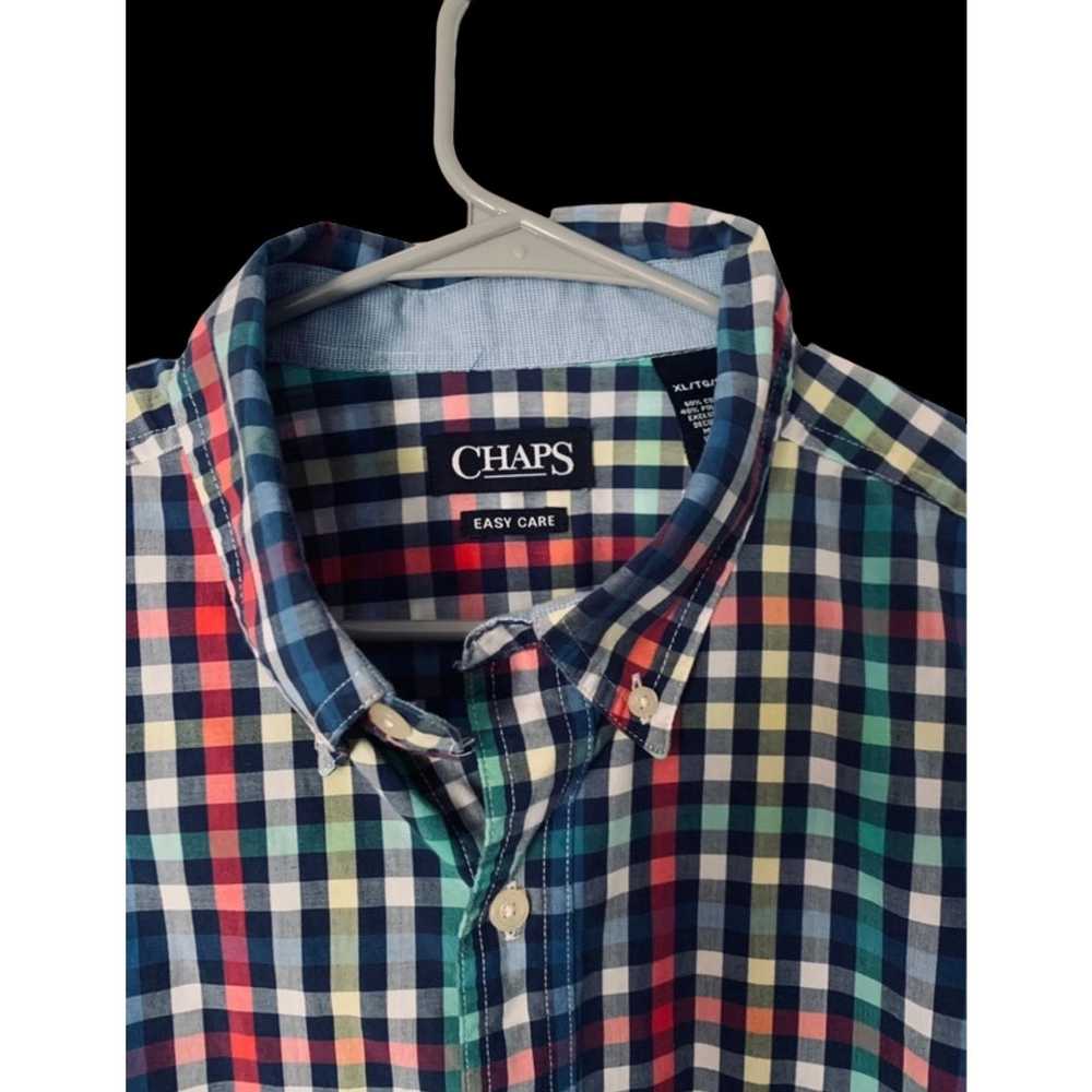 Chaps CHAPS button down shirt multicolored checke… - image 5