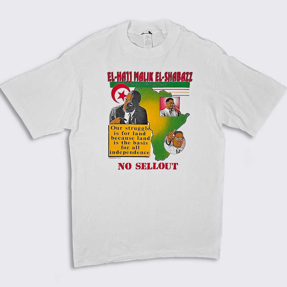 Malcolm X × Tee × Vintage Malcolm X Vintage 90s E… - image 1