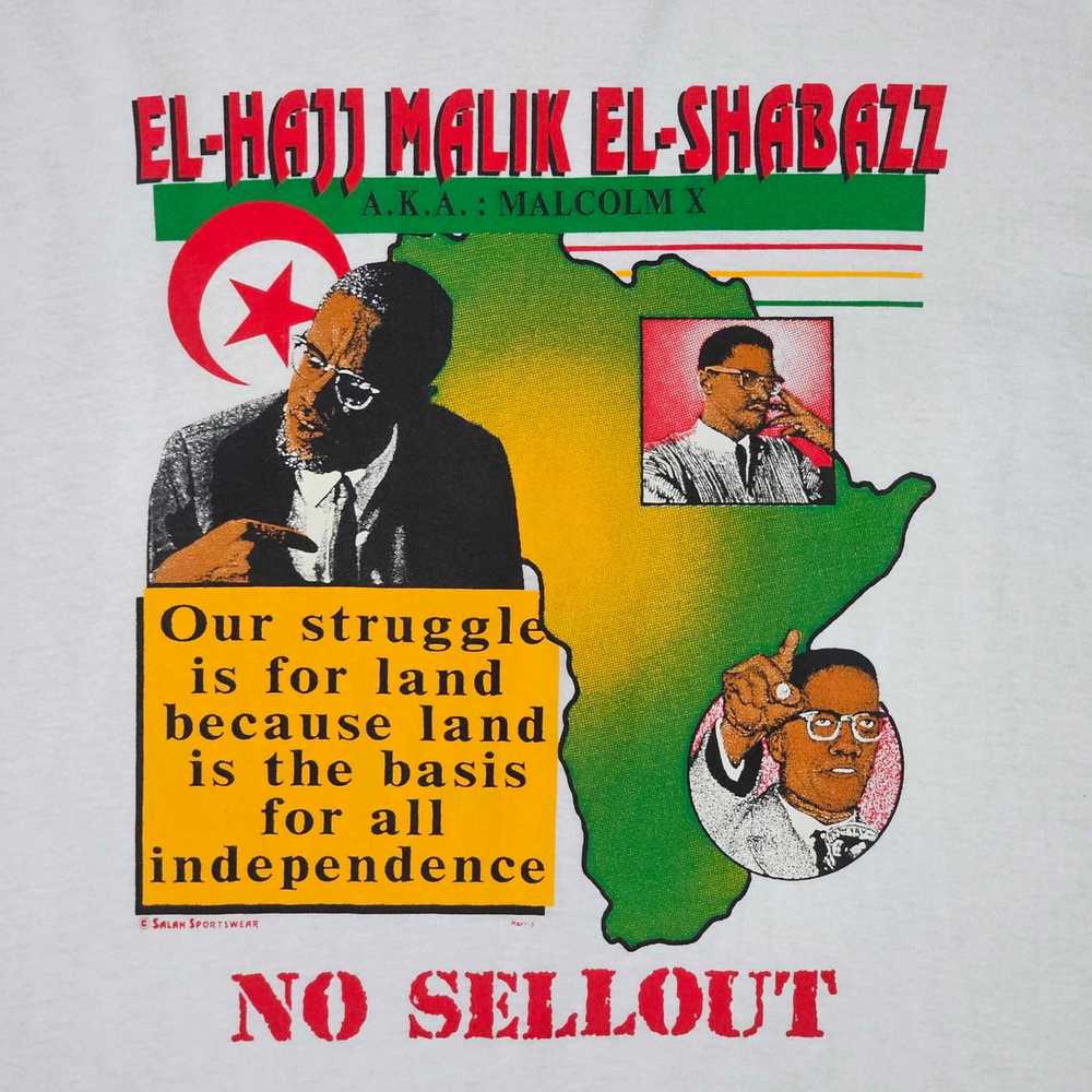 Malcolm X × Tee × Vintage Malcolm X Vintage 90s E… - image 2