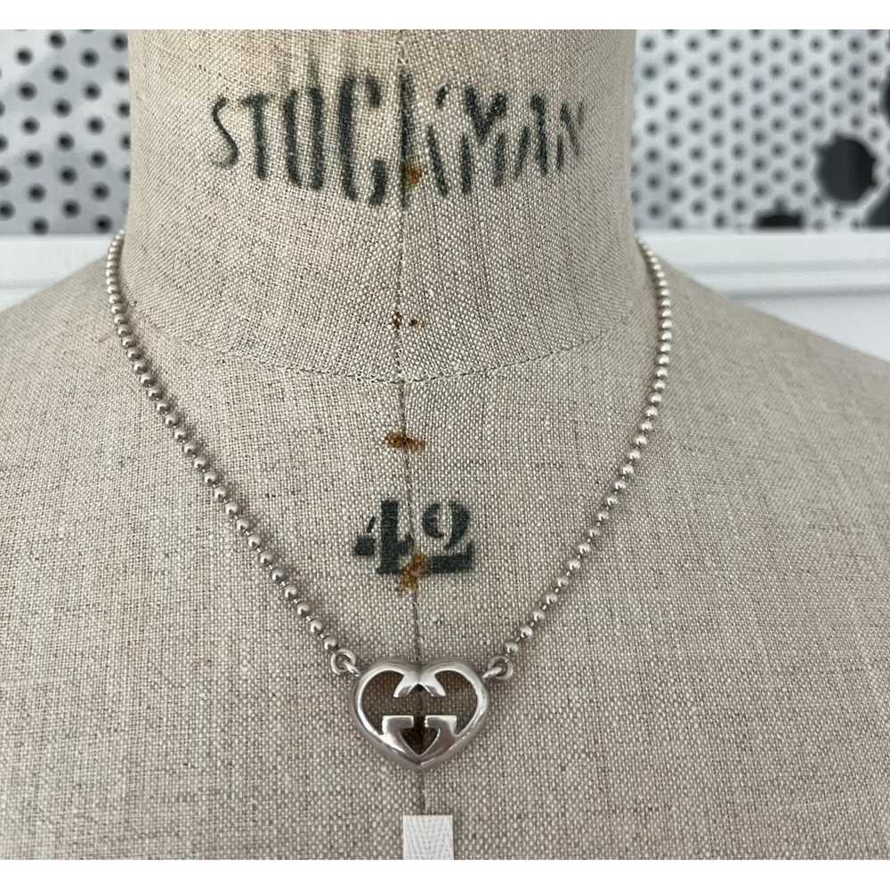 Gucci Gg Running silver necklace - image 2