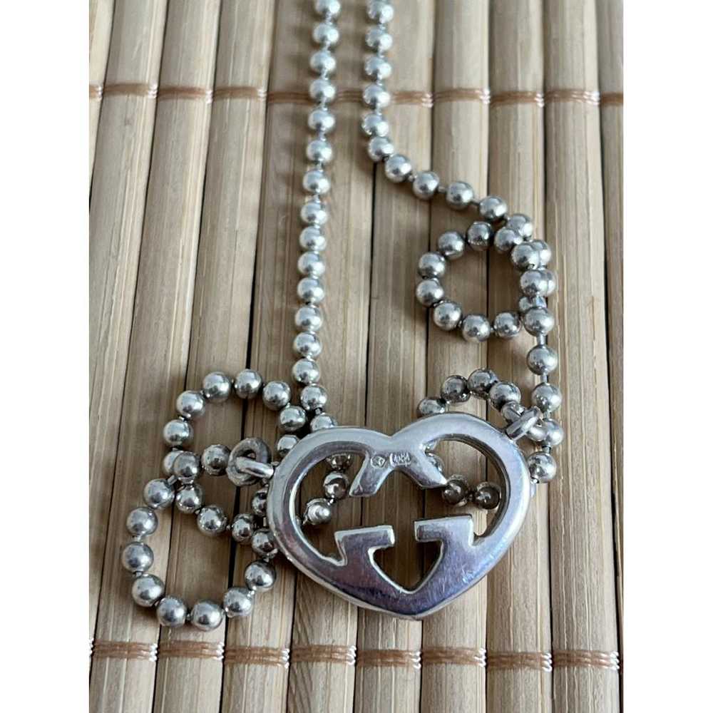 Gucci Gg Running silver necklace - image 9