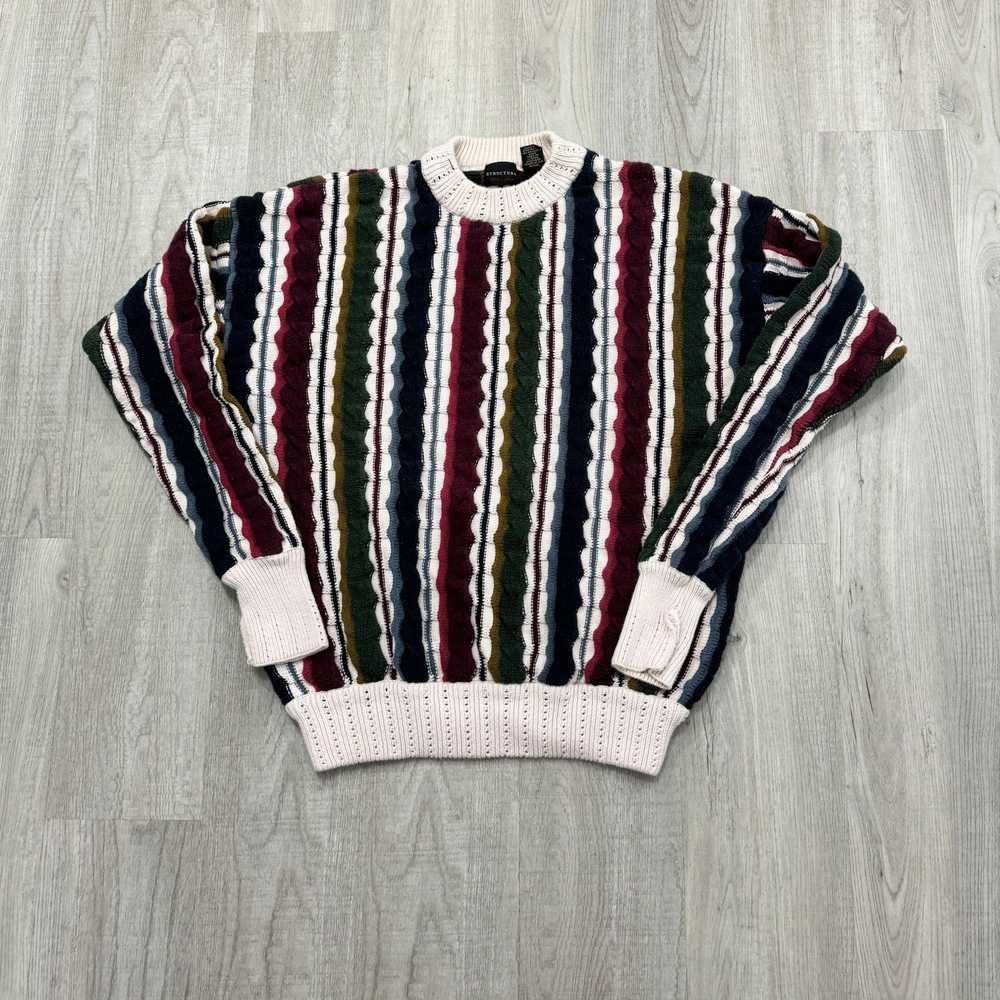 Vintage Vintage Structure Sweater Men's Small 90s… - image 1