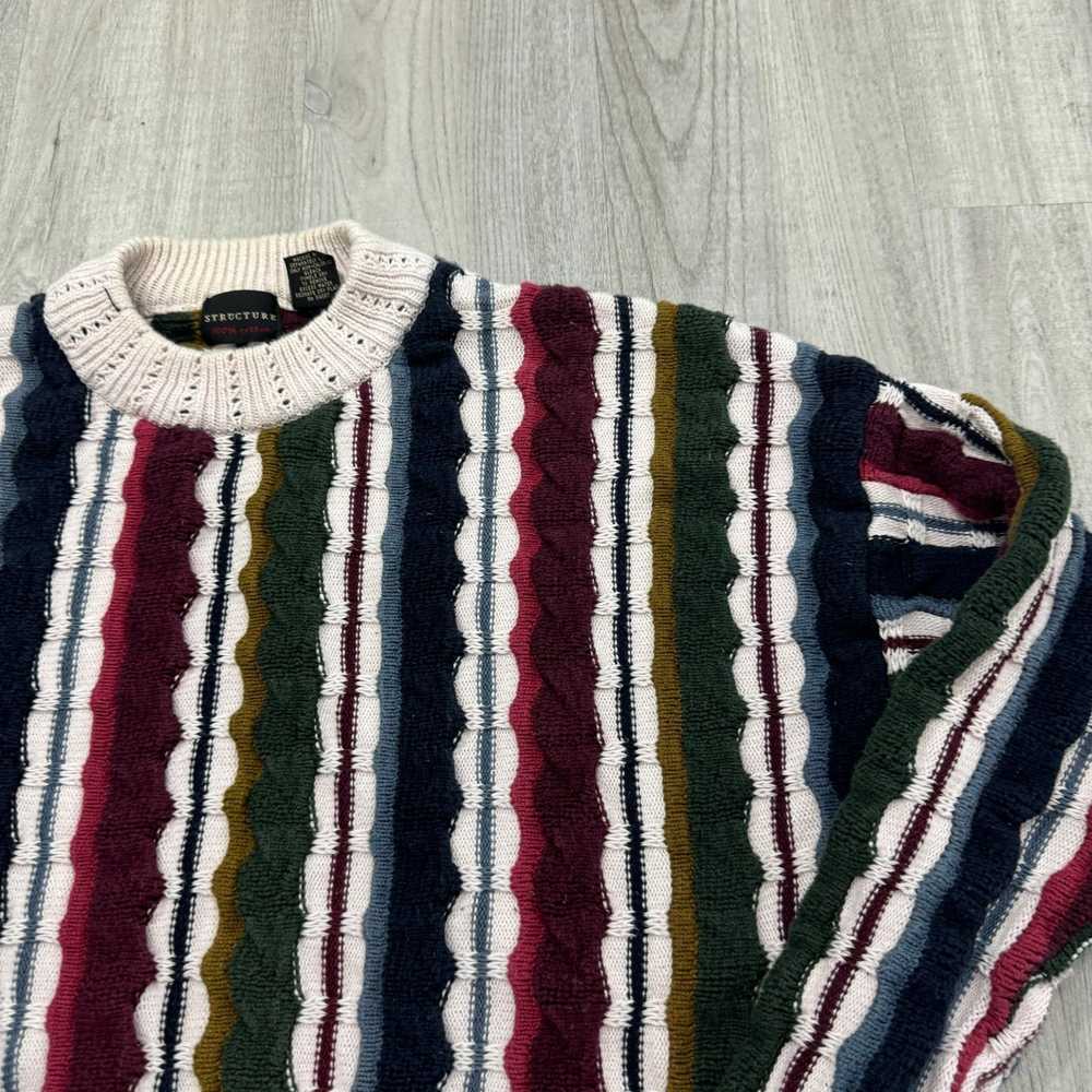 Vintage Vintage Structure Sweater Men's Small 90s… - image 3