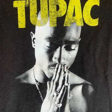 Designer Tupac 5t black graphic preowned T-shirt - image 1