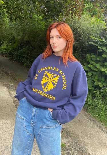 Vintage size L San Fransisco Sweatshirt in Blue - image 1