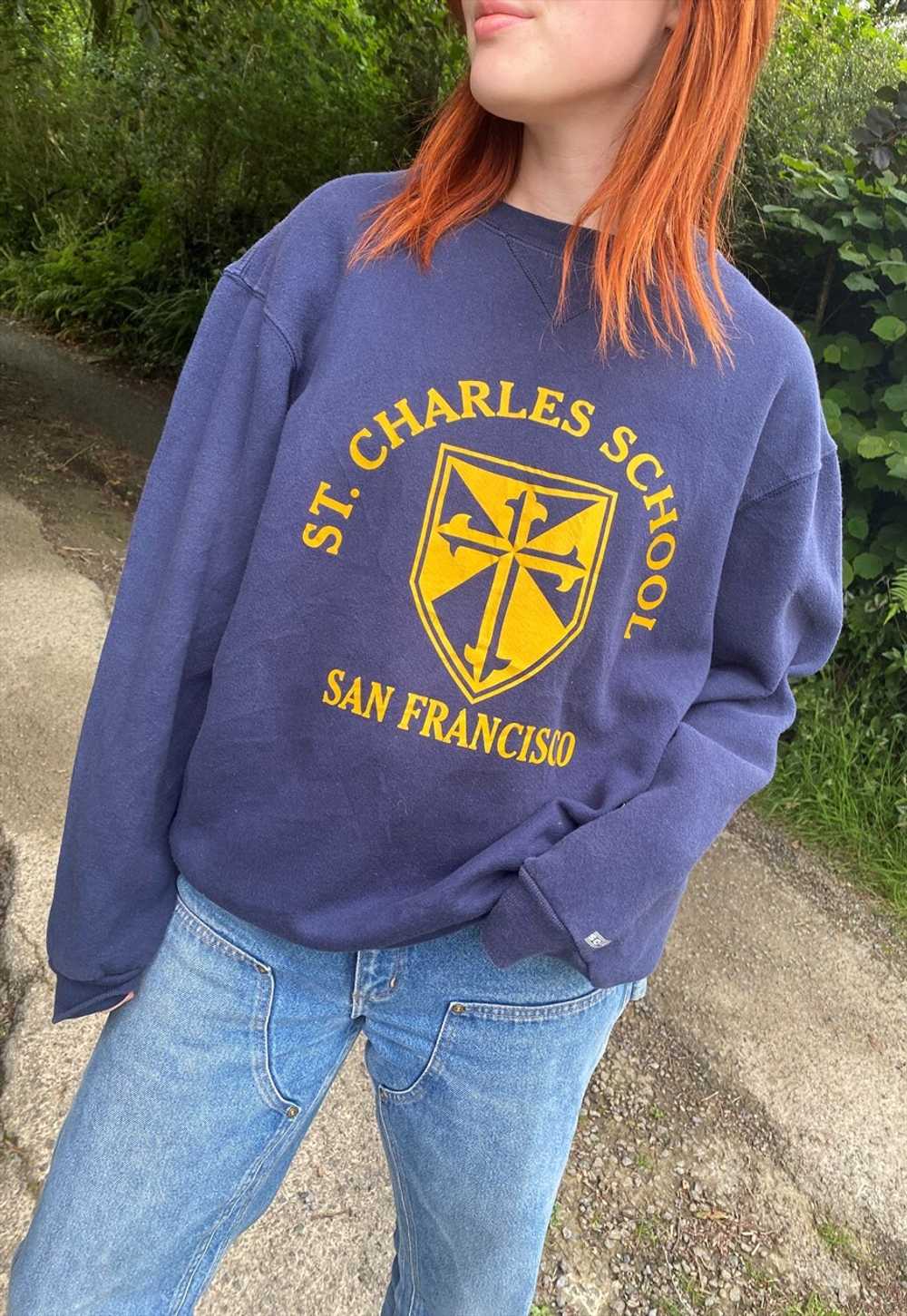 Vintage size L San Fransisco Sweatshirt in Blue - image 2