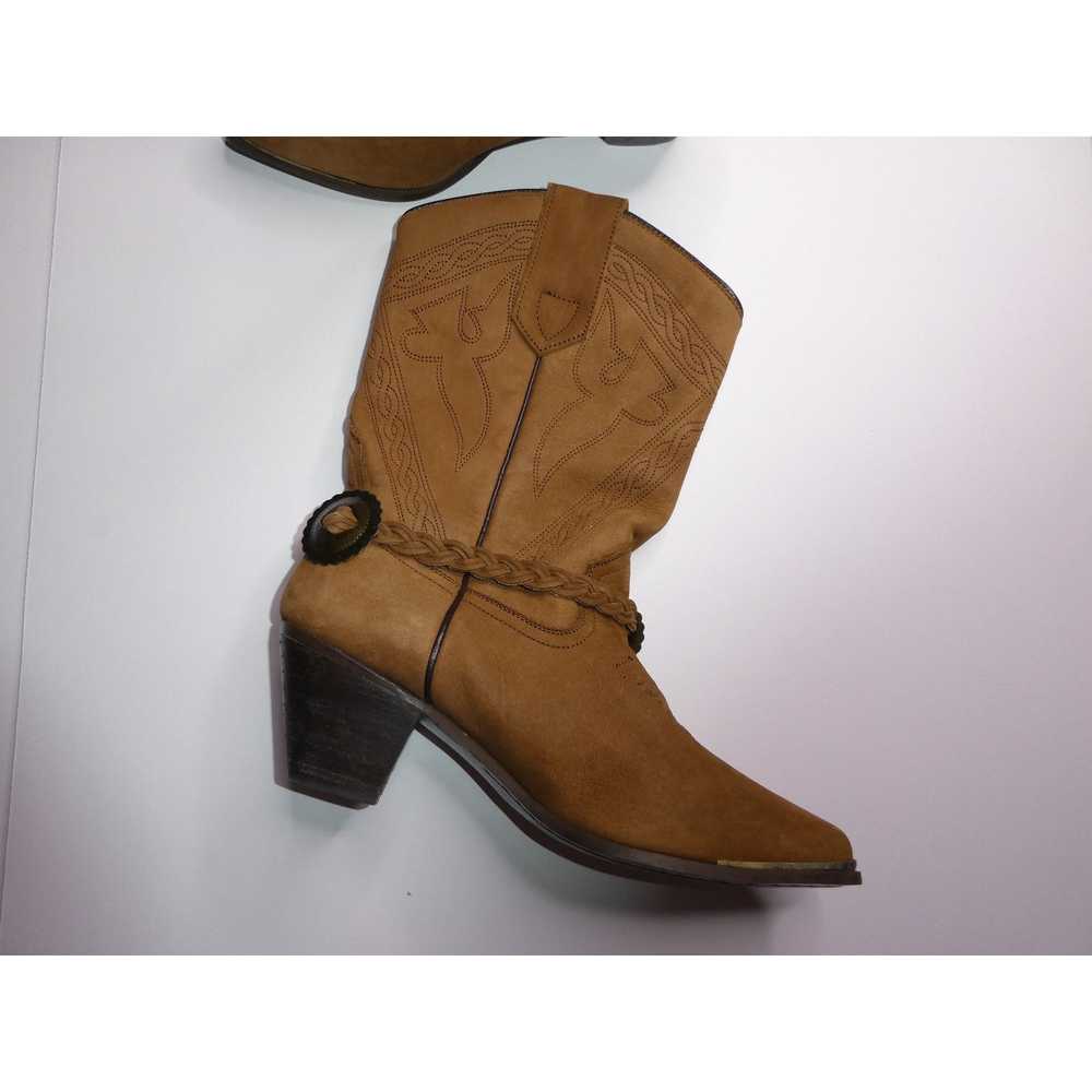 Oak Street Bootmakers Cowboy Boots, Brown, Gold T… - image 3