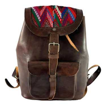 Non Signé / Unsigned Leather backpack - image 1