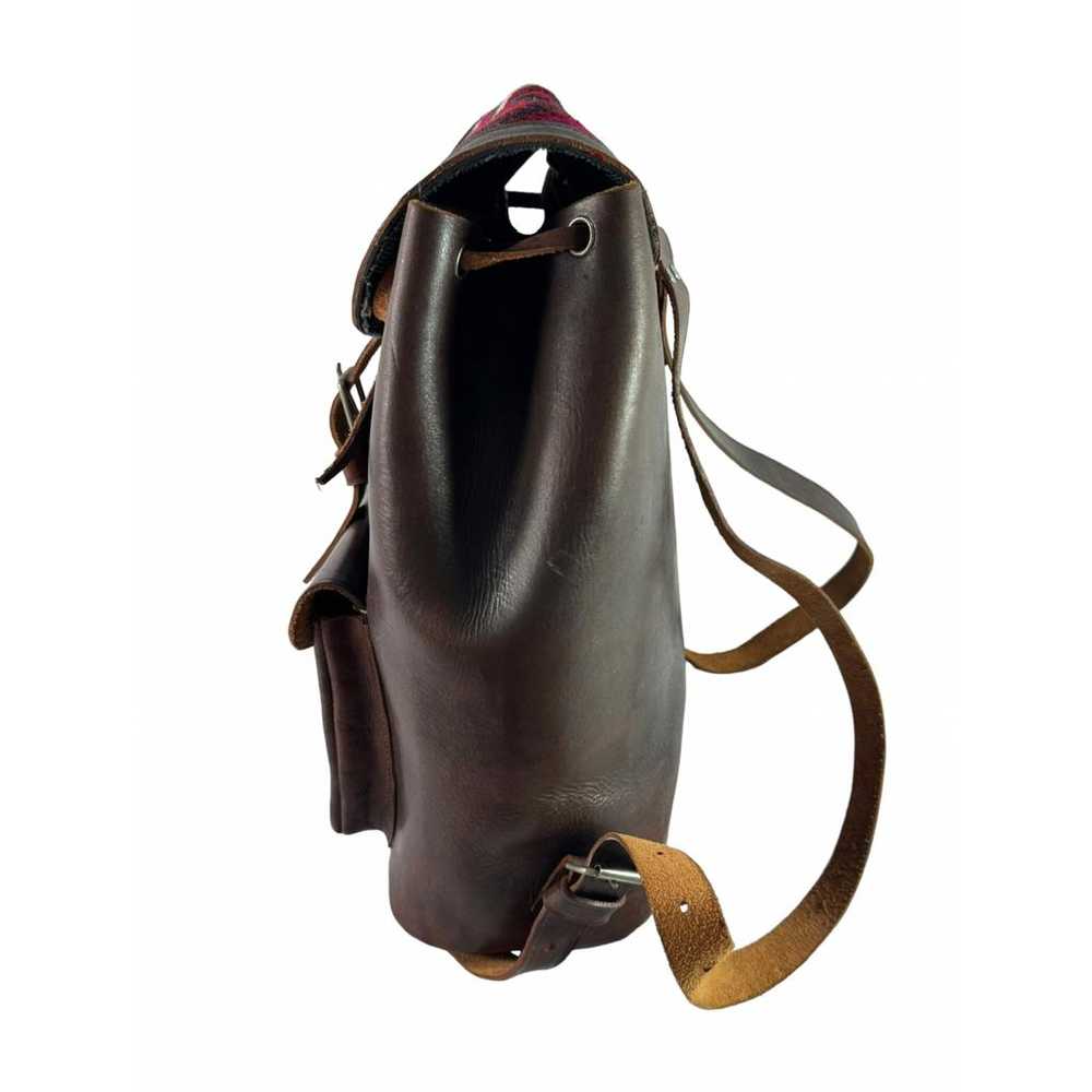 Non Signé / Unsigned Leather backpack - image 2