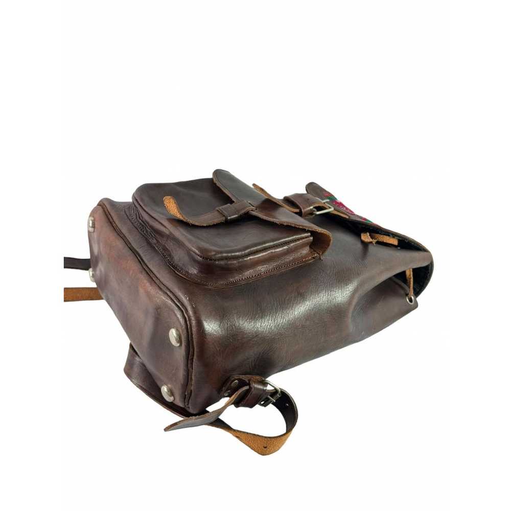 Non Signé / Unsigned Leather backpack - image 3