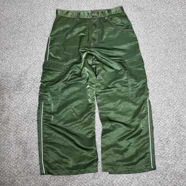 パンツ 90s McGear rave pants 36 parachute cargo NWT Vintage 90s UFO Spell Out Parachute Rave Cargo Pants