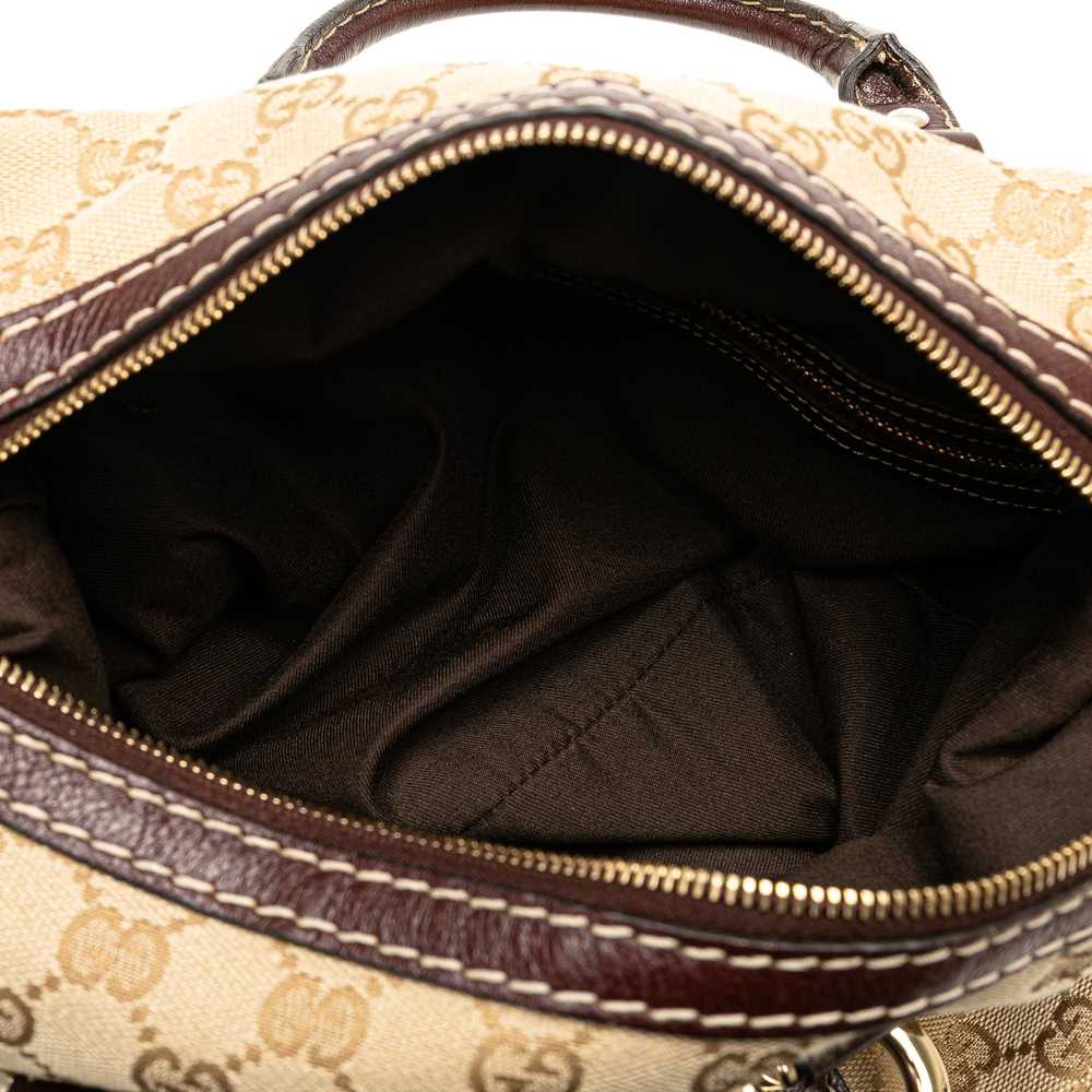 Cream Gucci GG Canvas Horsebit Nail Boston Bag - image 5