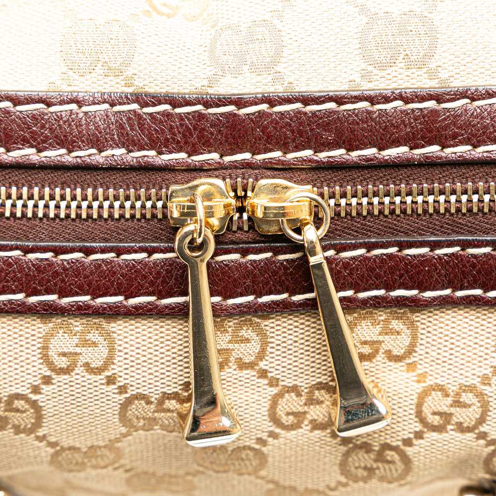 Cream Gucci GG Canvas Horsebit Nail Boston Bag - image 9
