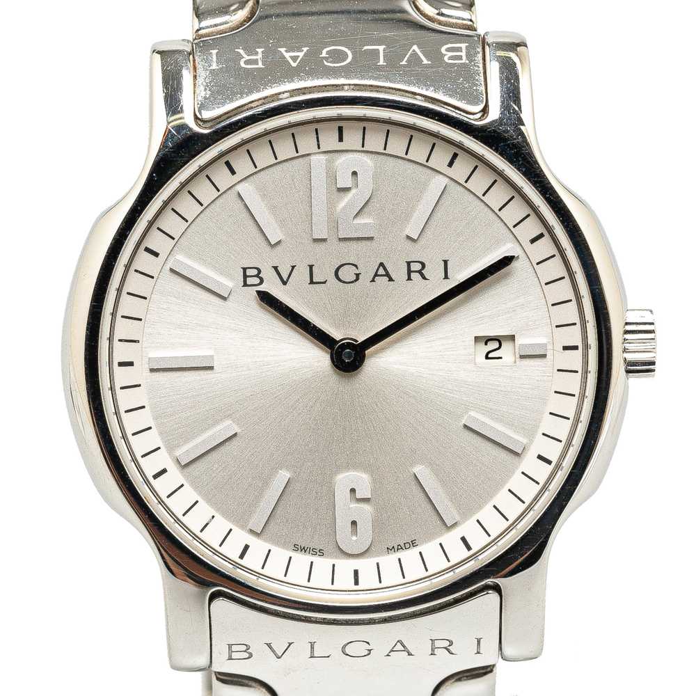 Silver Bvlgari Quartz Stainless Steel Solotempo W… - image 4