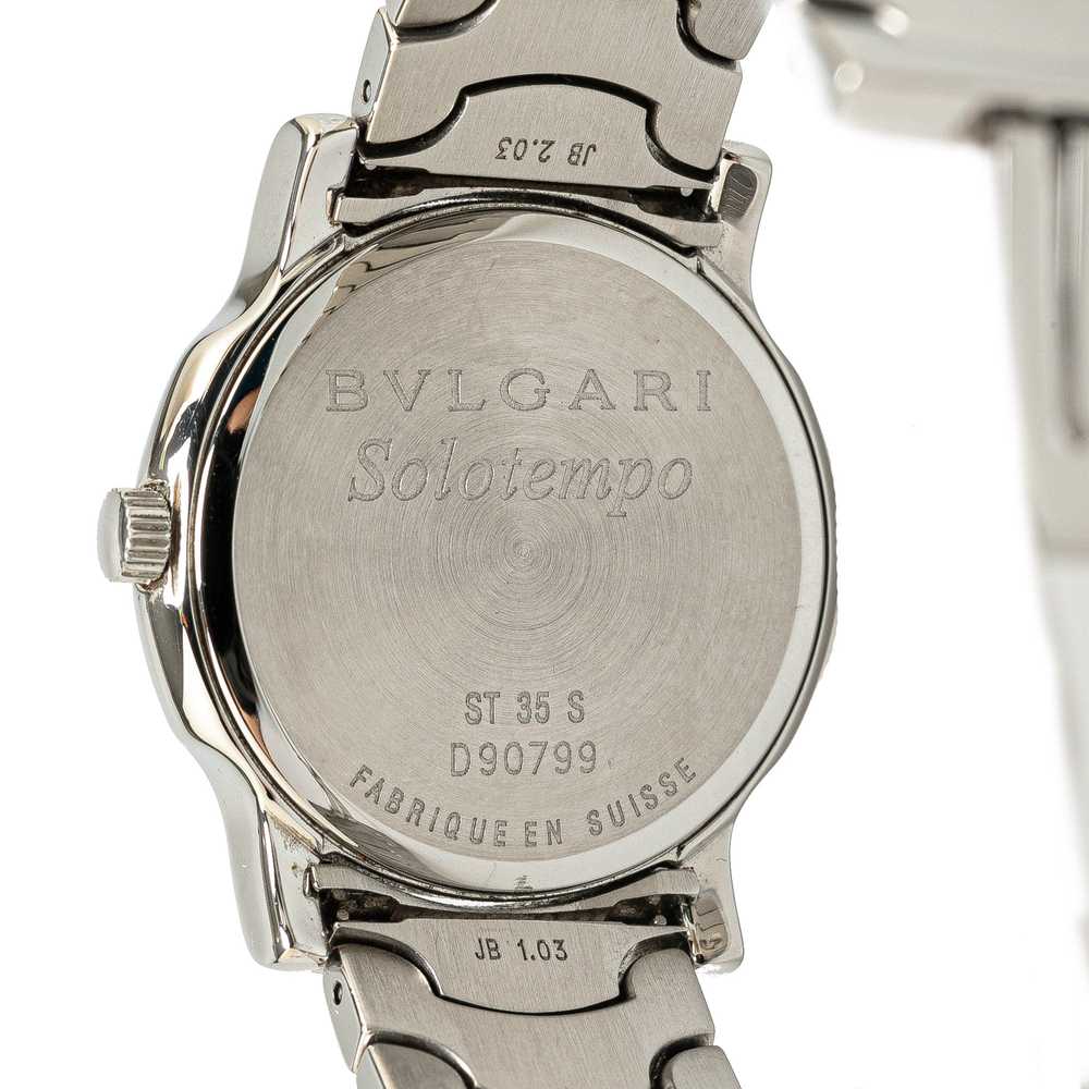 Silver Bvlgari Quartz Stainless Steel Solotempo W… - image 5