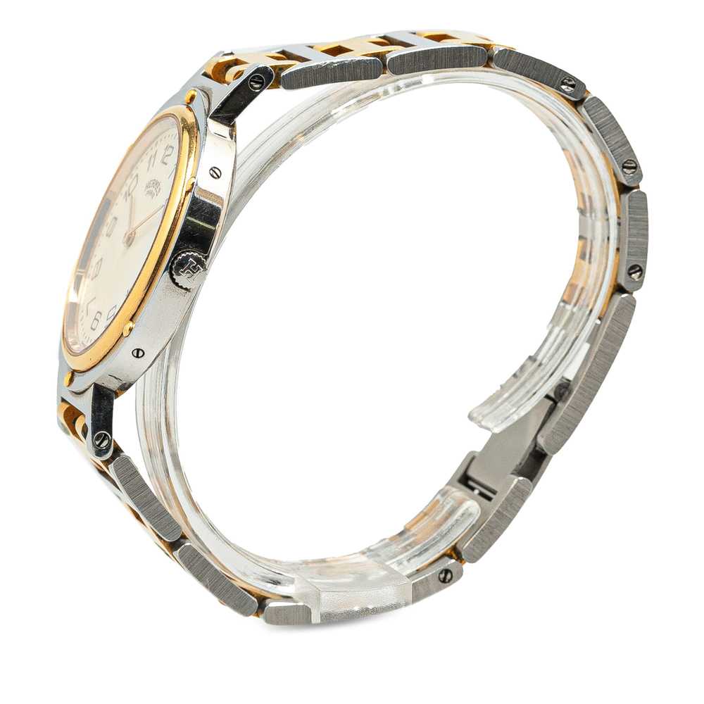 Silver Hermès Quartz Stainless Steel Clipper Watch - image 2