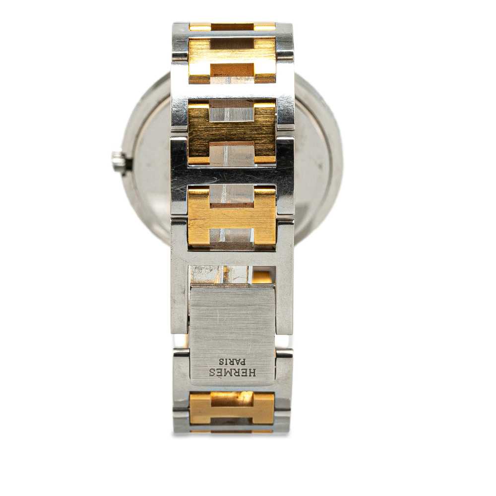 Silver Hermès Quartz Stainless Steel Clipper Watch - image 3
