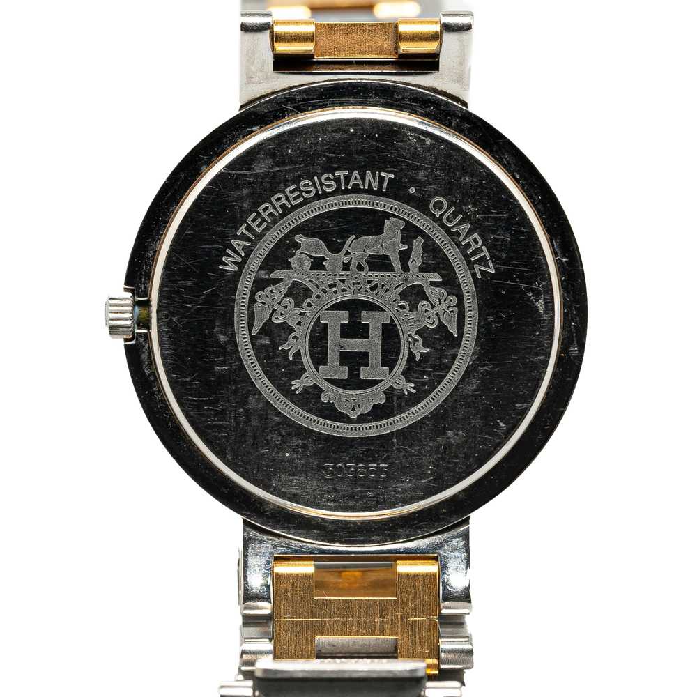 Silver Hermès Quartz Stainless Steel Clipper Watch - image 5