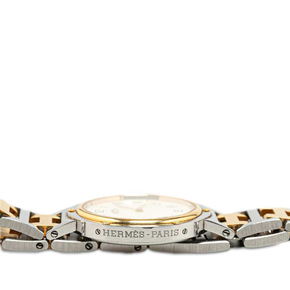 Silver Hermès Quartz Stainless Steel Clipper Watch - image 6