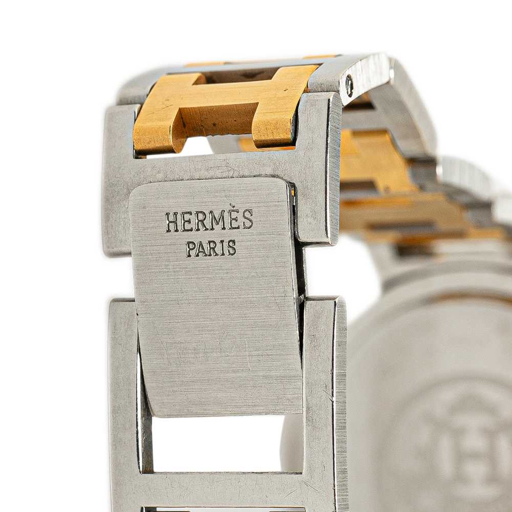 Silver Hermès Quartz Stainless Steel Clipper Watch - image 8