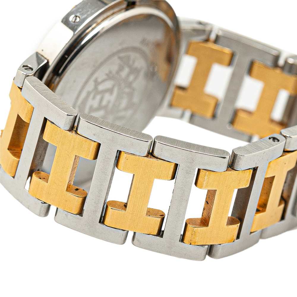 Silver Hermès Quartz Stainless Steel Clipper Watch - image 9