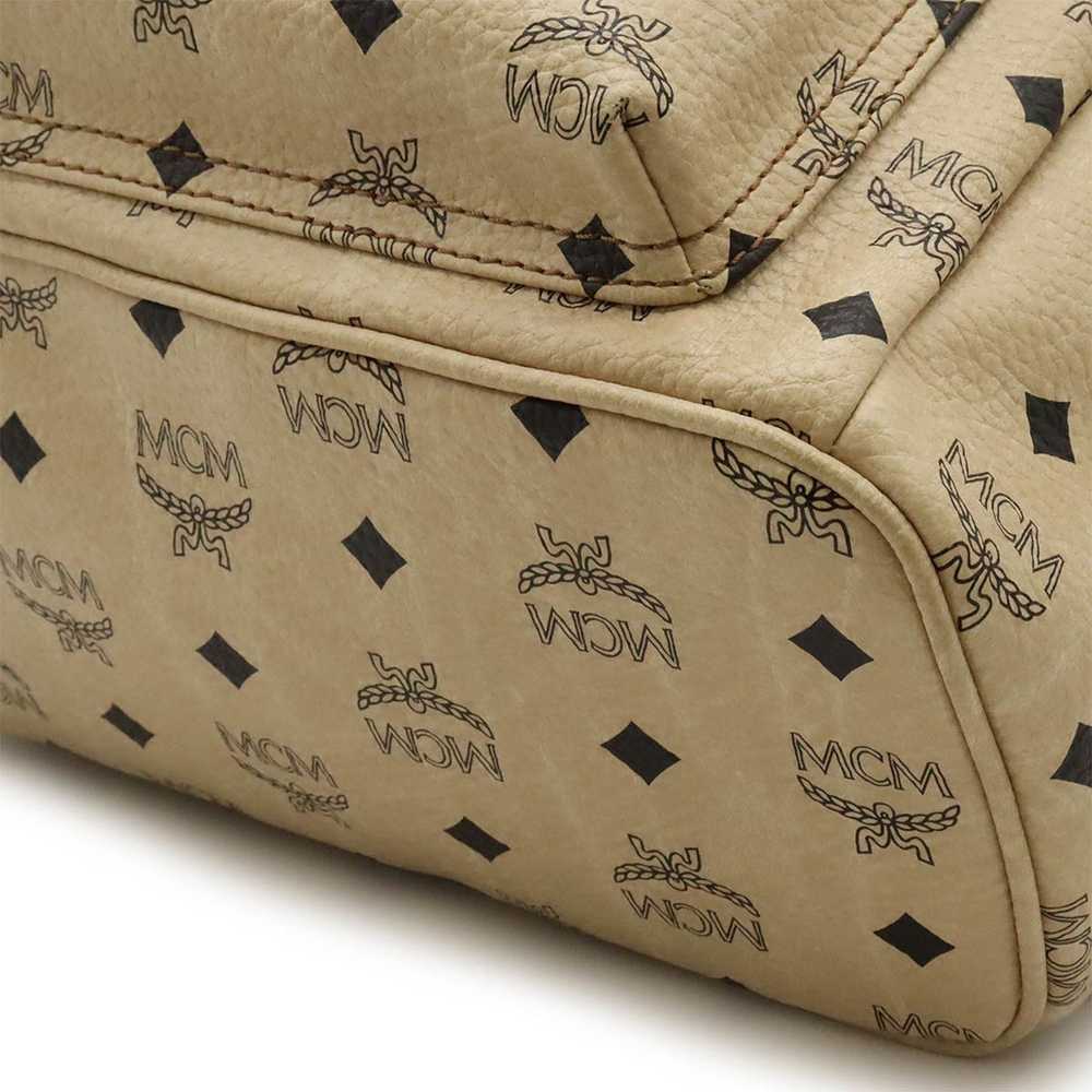 MCM MCM Glam Backpack, Studded PVC Leather Beige … - image 4