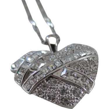 Givenchy Diamante Heart Pendant Necklace - image 1