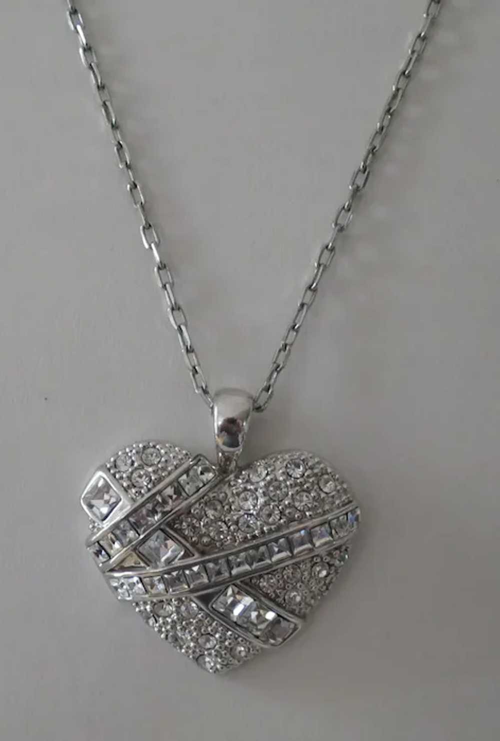 Givenchy Diamante Heart Pendant Necklace - image 2