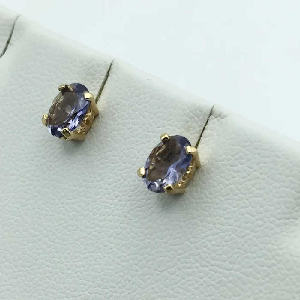 14K Tanzanite Earring - image 3