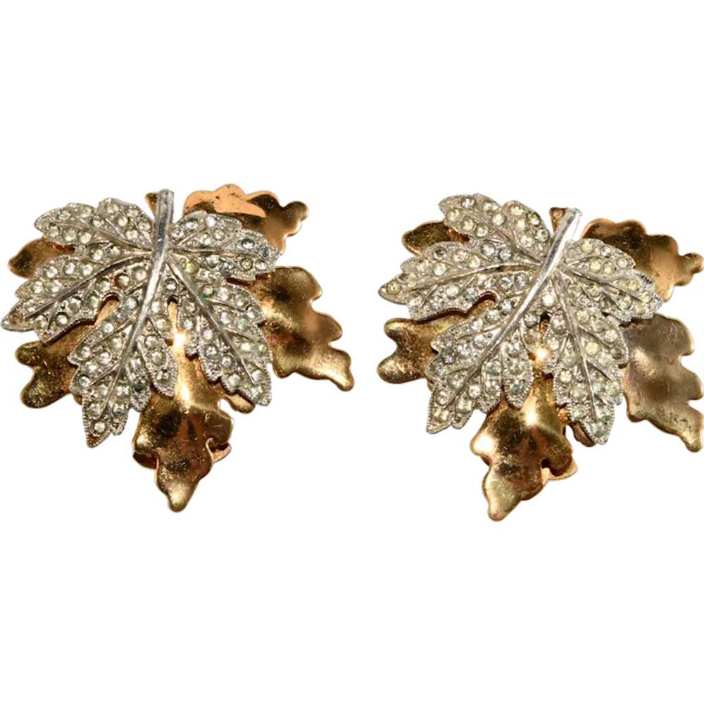 McClelland Barclay Maple Leaf Dress Clips Set Gol… - image 1