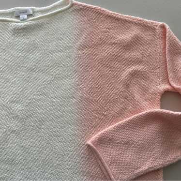 pureJill Ombre Cozy Sweater Cream and Pink Pullov… - image 1