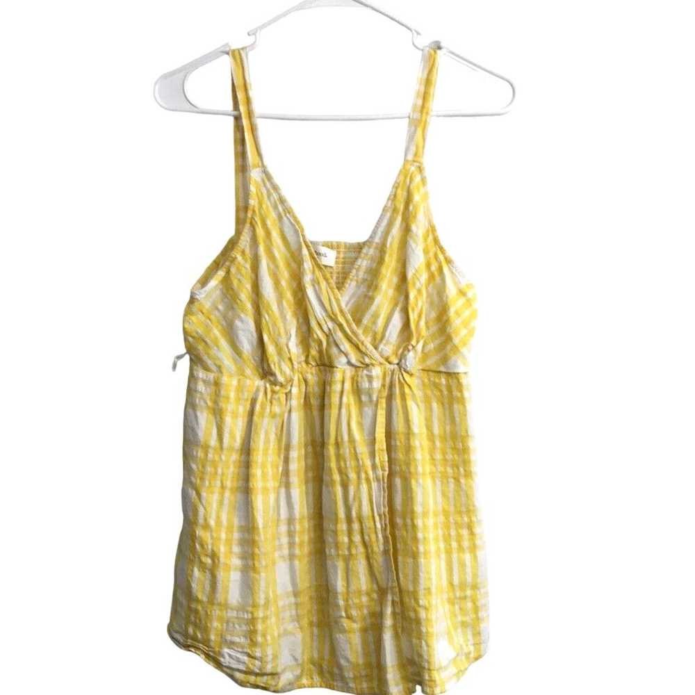 Vintage Motherhood Maternity Womens Yellow Plaid … - image 1