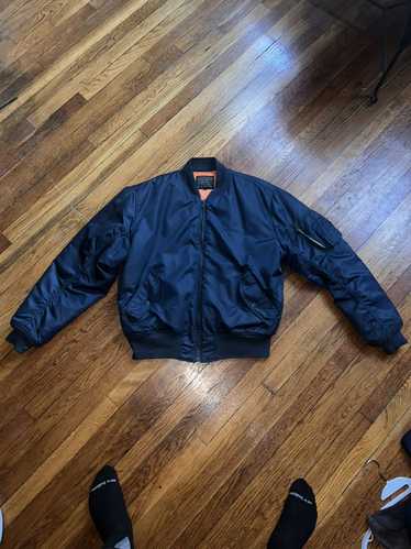 Avirex Avirex Navy Blue Bomber w Embroidery on ba… - image 1