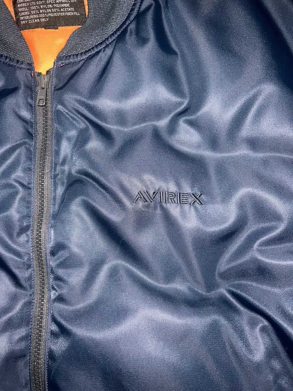 Avirex Avirex Navy Blue Bomber w Embroidery on ba… - image 2