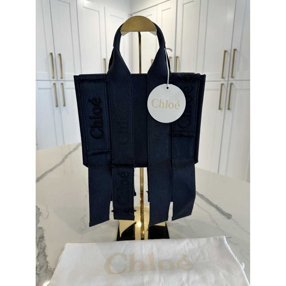 Chloé Woody linen tote - image 2