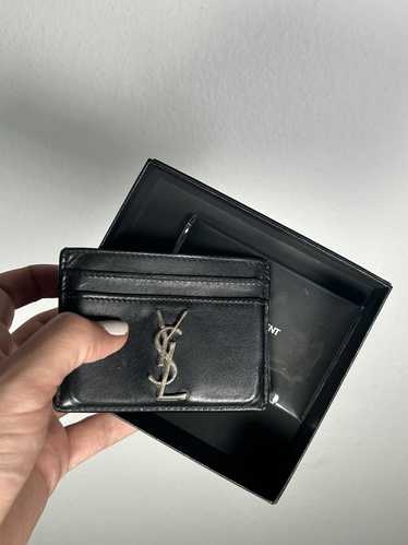 Saint Laurent Paris YSL Logo Leather Slot Cardhold